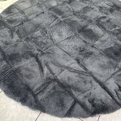 8x8 Round Shaggy Area Rug New