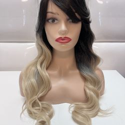 Synthetic Blonde Wig-Long Wavy Hair Wig-$40 New-peluca Ondulada Nueva