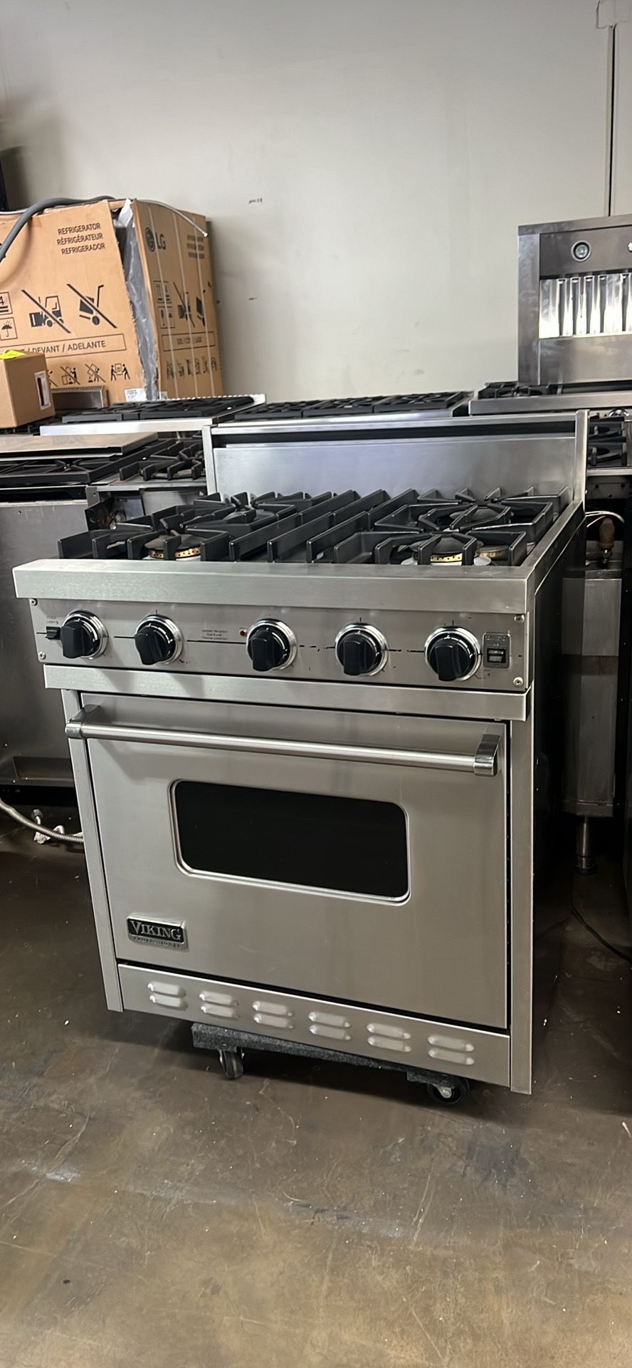 Viking 30”Wide Gas Range Stove In Stainless Steel 4Burners