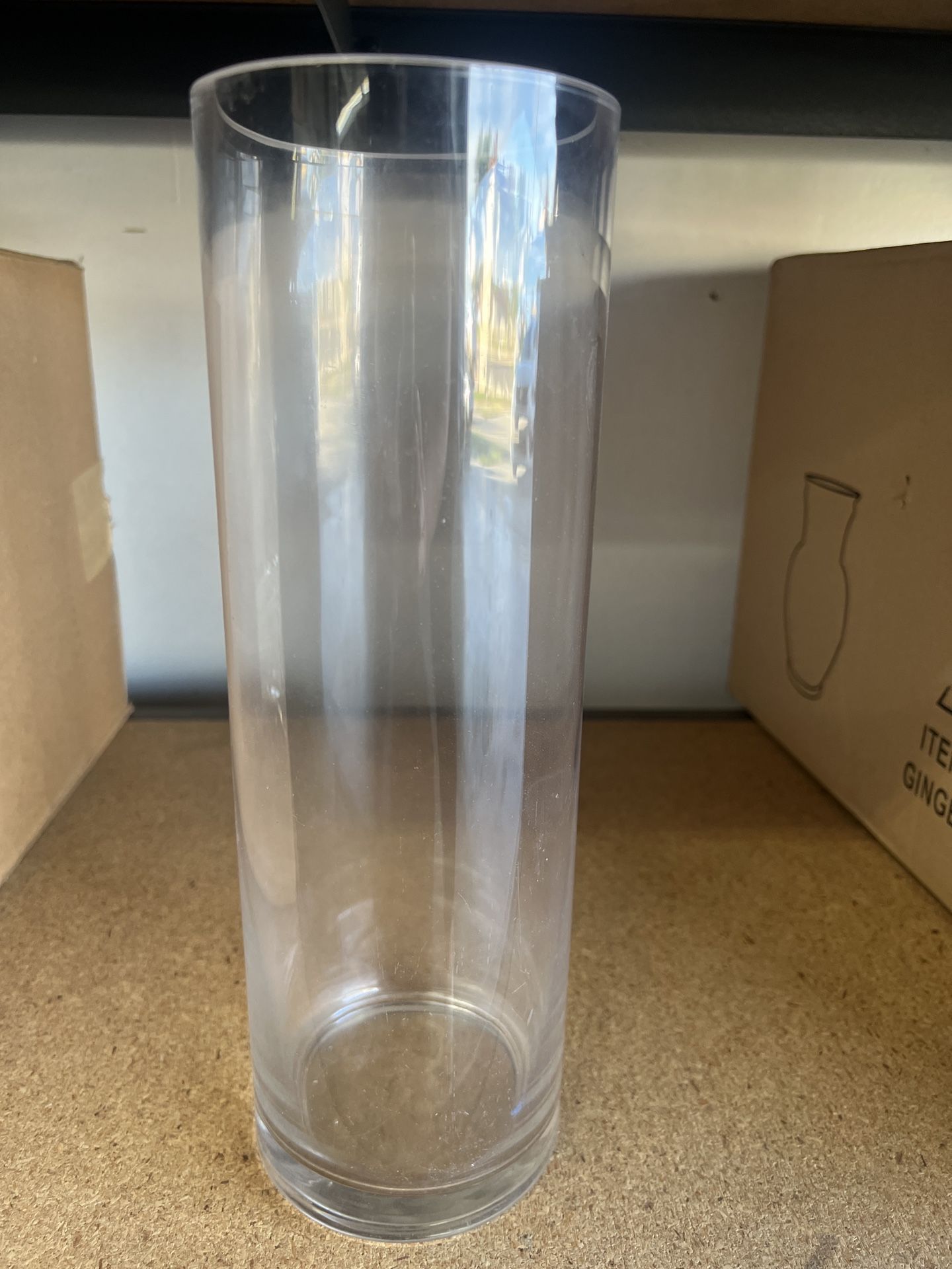 Tall Cylinder Vase 4x12. 15 Pcs