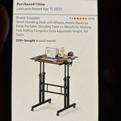 Stand up / sit down hybrid desk