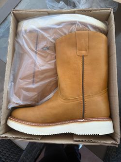 Tan Leather Western Work Boots