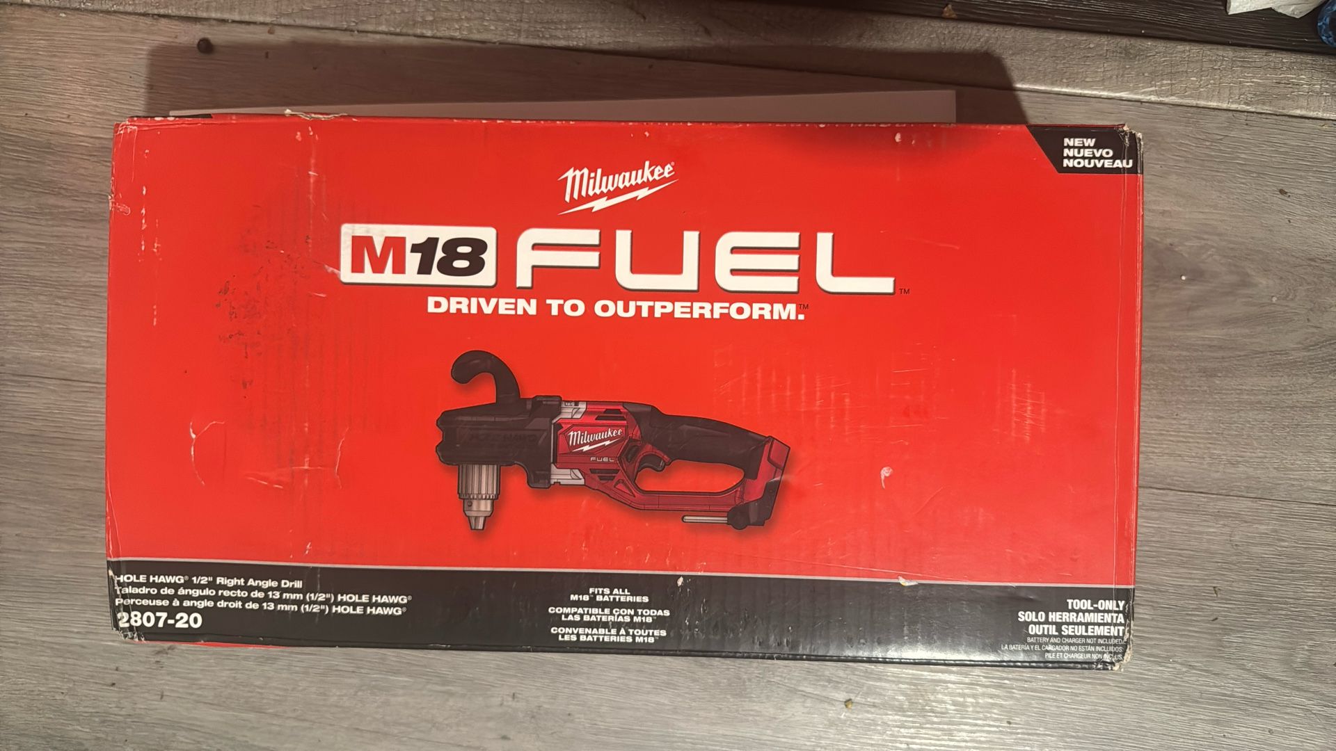 Milwaukee M18 FUEL GEN II 18V Lithium-Ion Brushless Cordless 1/2in.Hole Hawg Right Angle Drill (Tool Only)