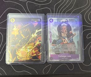 One Piece TCG Ace SP and Law Alt