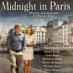 MIDNIGHT In PARIS (DVD-2011) Kathy Bates + Adrien Brody + Carla Bruni!