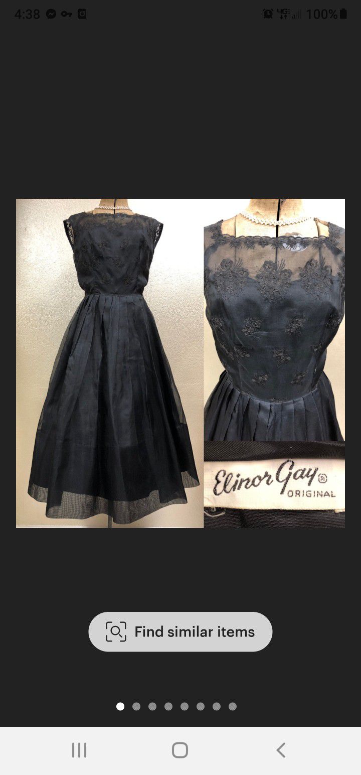 VINTAGE BLACK DRESS by Elanor Gay