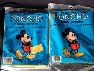 2 Adult Ponchos Vintage