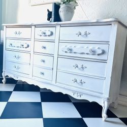 Provincial White Dresser Chest Of Drawers 