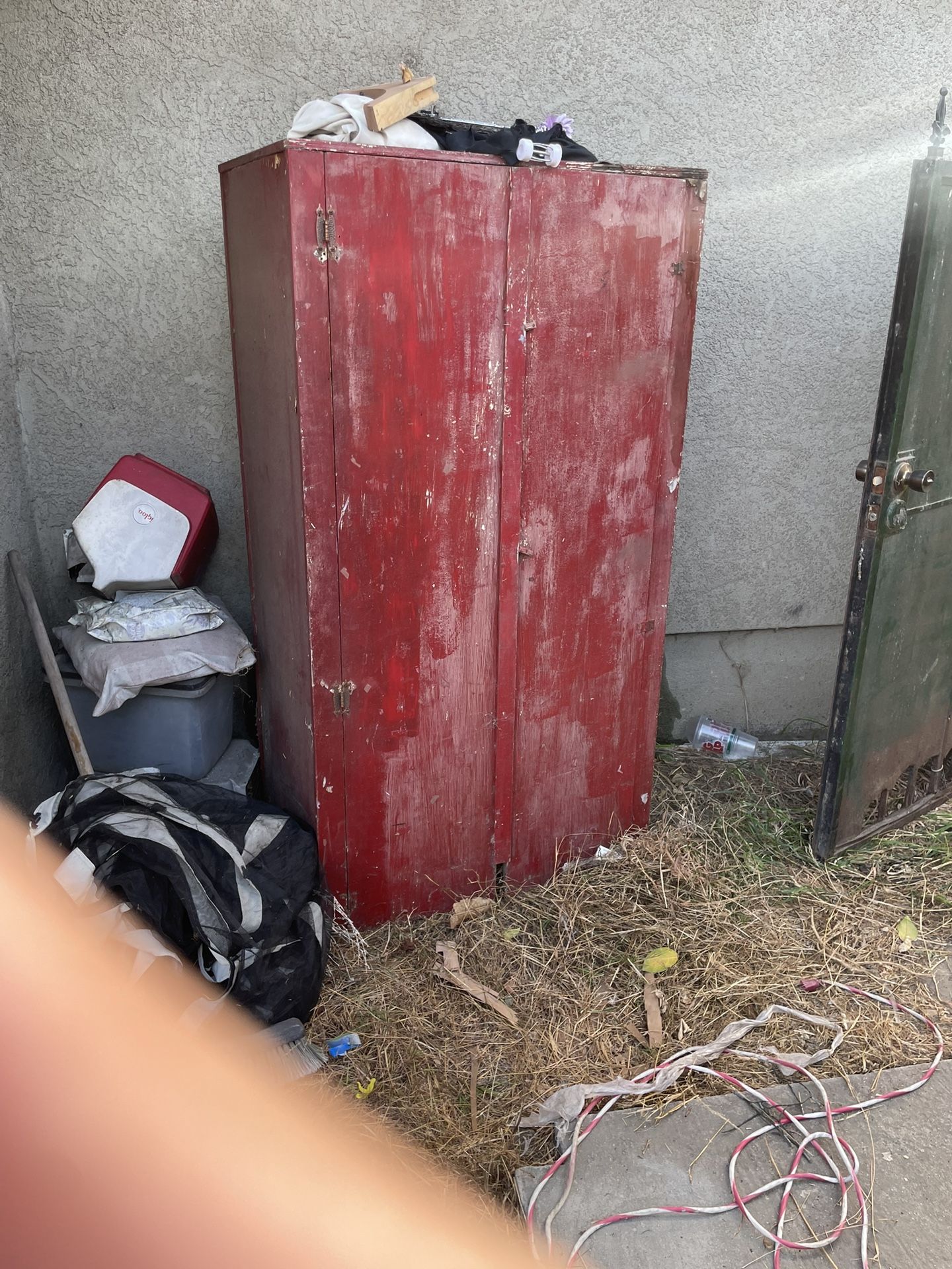 Vintage Solid Wood Storage Cabinet (FREE)