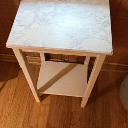 White Wooden Side Table