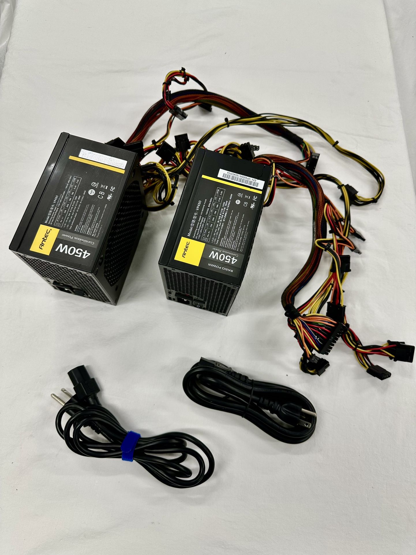 2 x Antec VP450 450 watt ATX 12v v2.3 Power PSU 120mm Fan