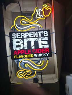 Serpent's Bite Real Glass Neon Sign