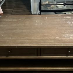 Wooden Coffe Table With Drawers