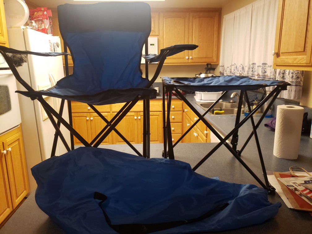 Folding Chair And Side Table