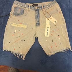 Light purple brand jean shorts