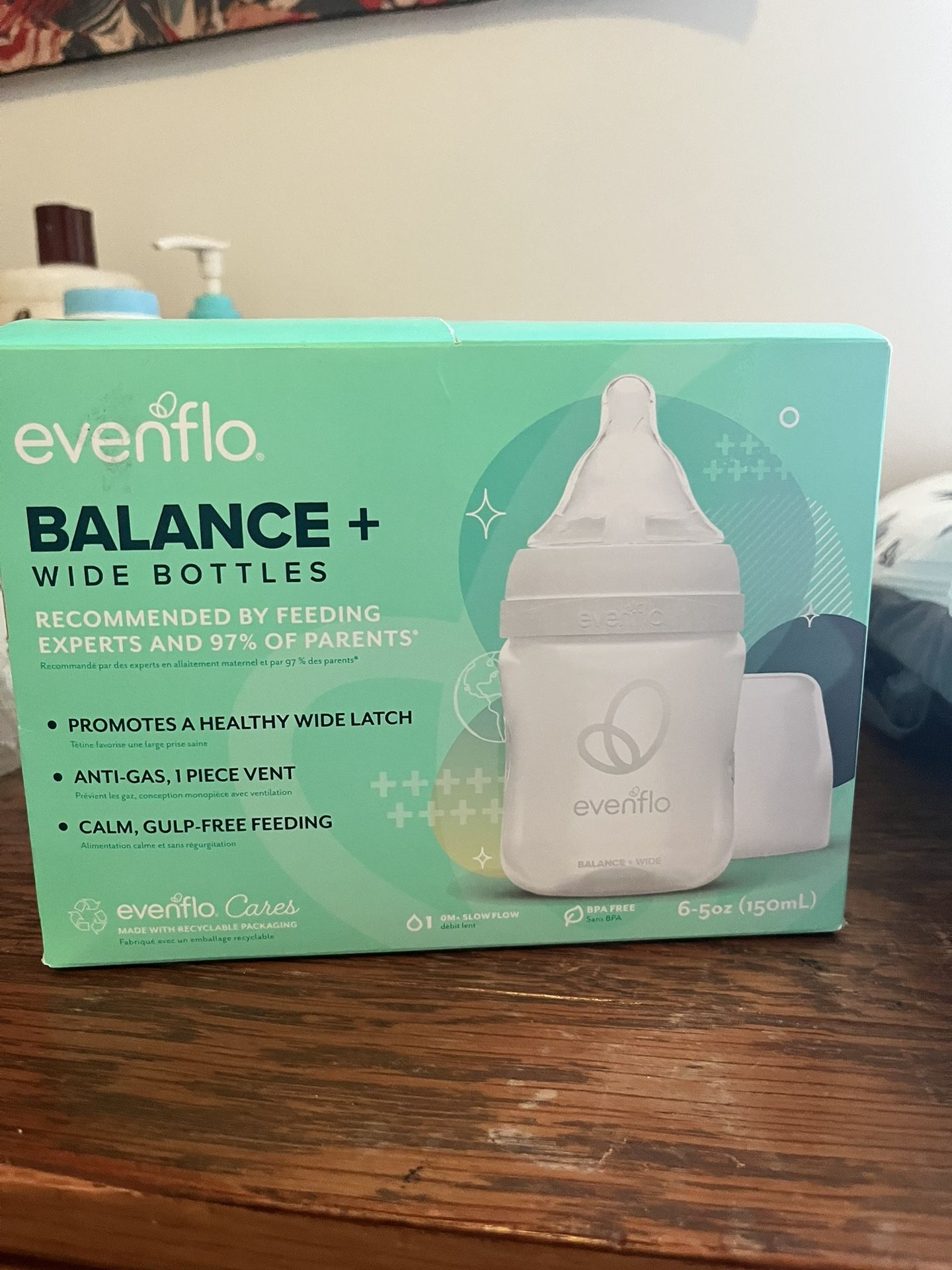 Evenflow Balance Wide Baby Bottles-size 1; Pacifiers