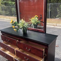 Ashley Furniture Long Dresser With Big Drawers, Big Mirror. Drawers Sliding Smoothly. Delivery Available 