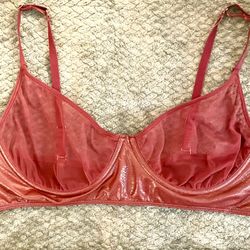 Fantasy Lingerie Red Sheer Underwire Bra size L/XL
