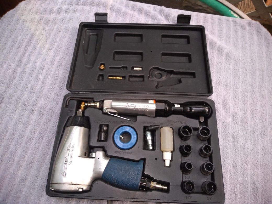 Delta ShopMaster Air Impact Wrench Rachet Set Tools