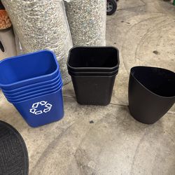 Plastic trash cans