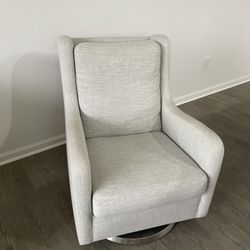 Beige/Gray Nursery Chair Recliner