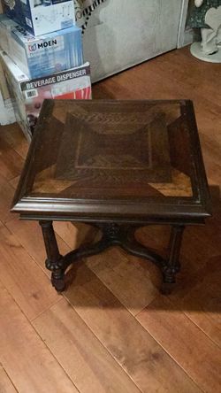 Drexel vintage small table 1950  18 x 18