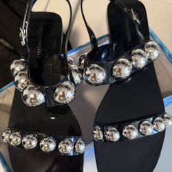 Brand New Inbox, Women’s, Jeffrey Campbell, Black Jelly Studded Sandals, Size 10