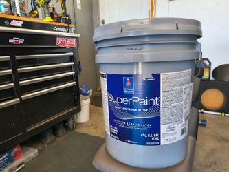 Paint 5 gallon bucket brand new dove tail grey