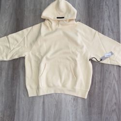 Brand New Essentials Butter Cream Hoodie Size M