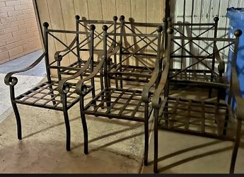 $300 HEAVY IRON 6 CHAIRS