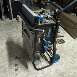 Table saw with Bench