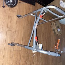 Drive Medical Deluxe 2-Button Folding Walker, Lightweight Walkers for Seniors and Adults, 350 lb. Weight Capacity, Silver 