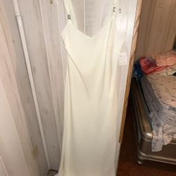 Formal White Dress XL New 