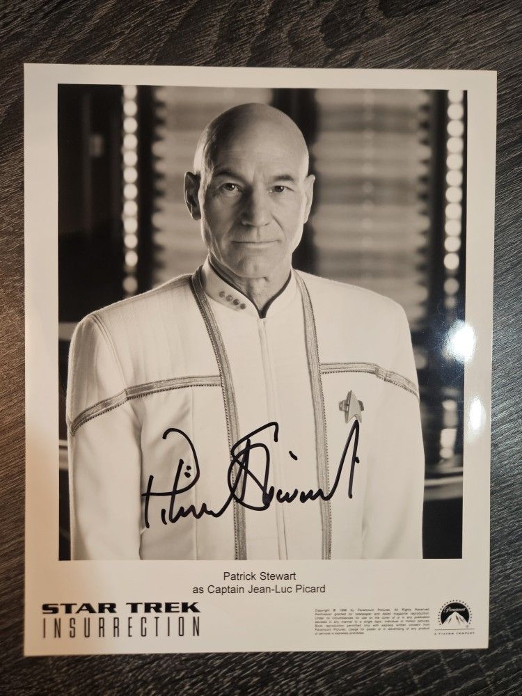 Signed 8x10 Photo Patrick Stewart Picard Star Trek Autograph Hollywood Auto Picture