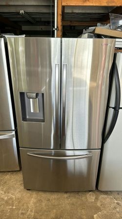 Samsung 3-Door French Door Fridge, Stainless, Excellent Cond.