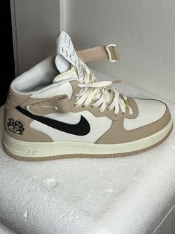 Nike Air Force 1 Mid '07 LX Black Pale Ivory Milk Sneakers *NEW*