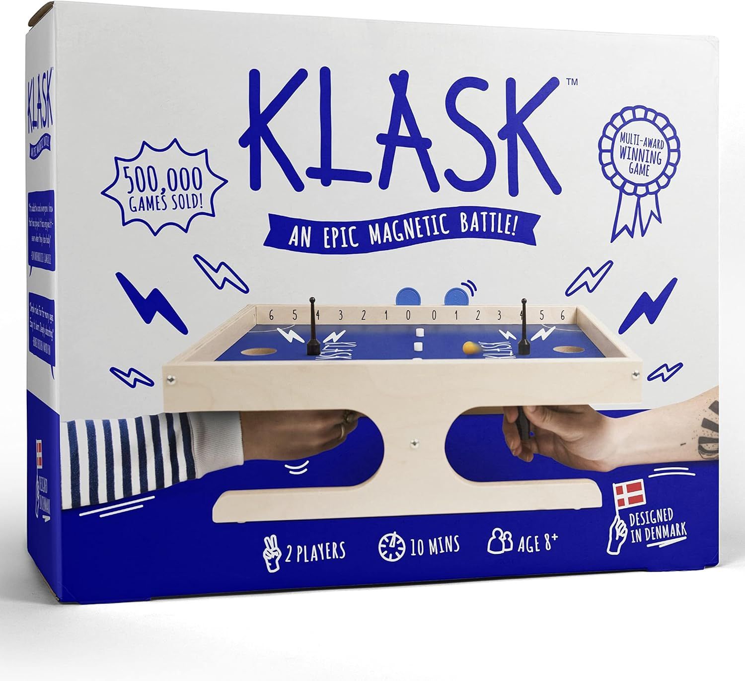 KLASK Party Game from Denmark 🇩🇰 Magnet Hockey 8 +