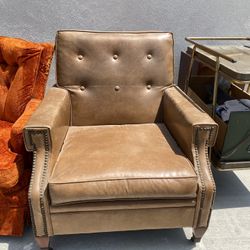 Vintage Mid Century Modern Leather Chair 