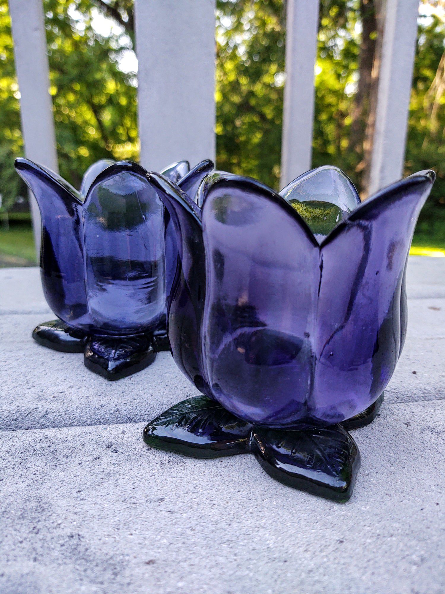 Blown Glass Votive Candle Holders