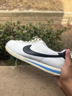 White And Blue Nike Cortez