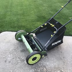Sun Joe Reel Push Mower And Catcher