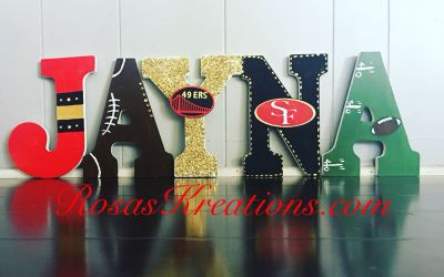 Candy table wood letters