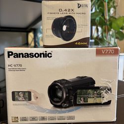 Panasonic HC-V770 Camcorder w/accessories 