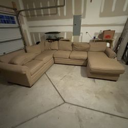 beige sectional cou