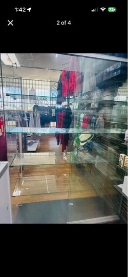 48’L 18’W 72’H Farmless full view glass wall case black 4 shelf