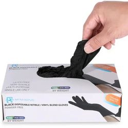 Nitrile Black Gloves 