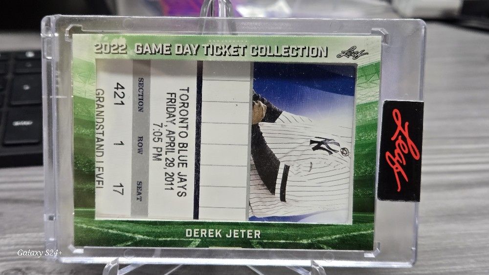 2022 Leaf Game Day Ticket Collection. Derek Jeter April 29th 2011 Against Toronto Blue Jays.