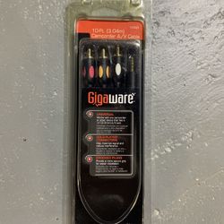 2x NEW Gigaware 10‑Foot Camcorder AV Cable 16-894