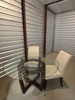 Kitchen Glass Table and 4 Chairs
