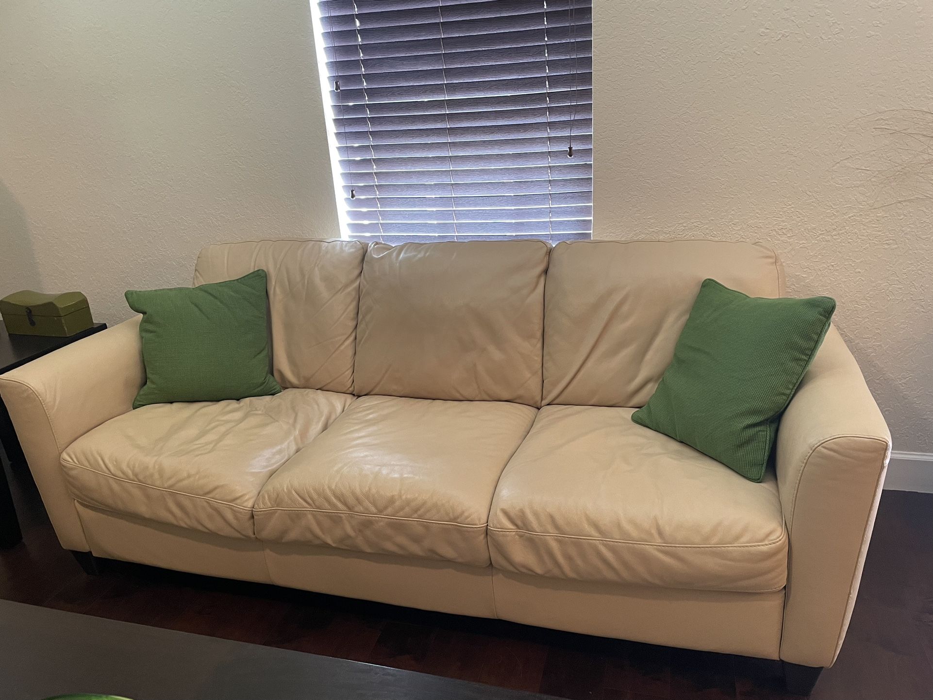 Natuzzi Leather Sofa & Loveseat